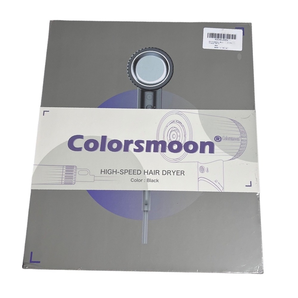 Colorsmoon G25BK High-Speed Hair Dryer 100k RPM‎ Brushless Ionic Black New